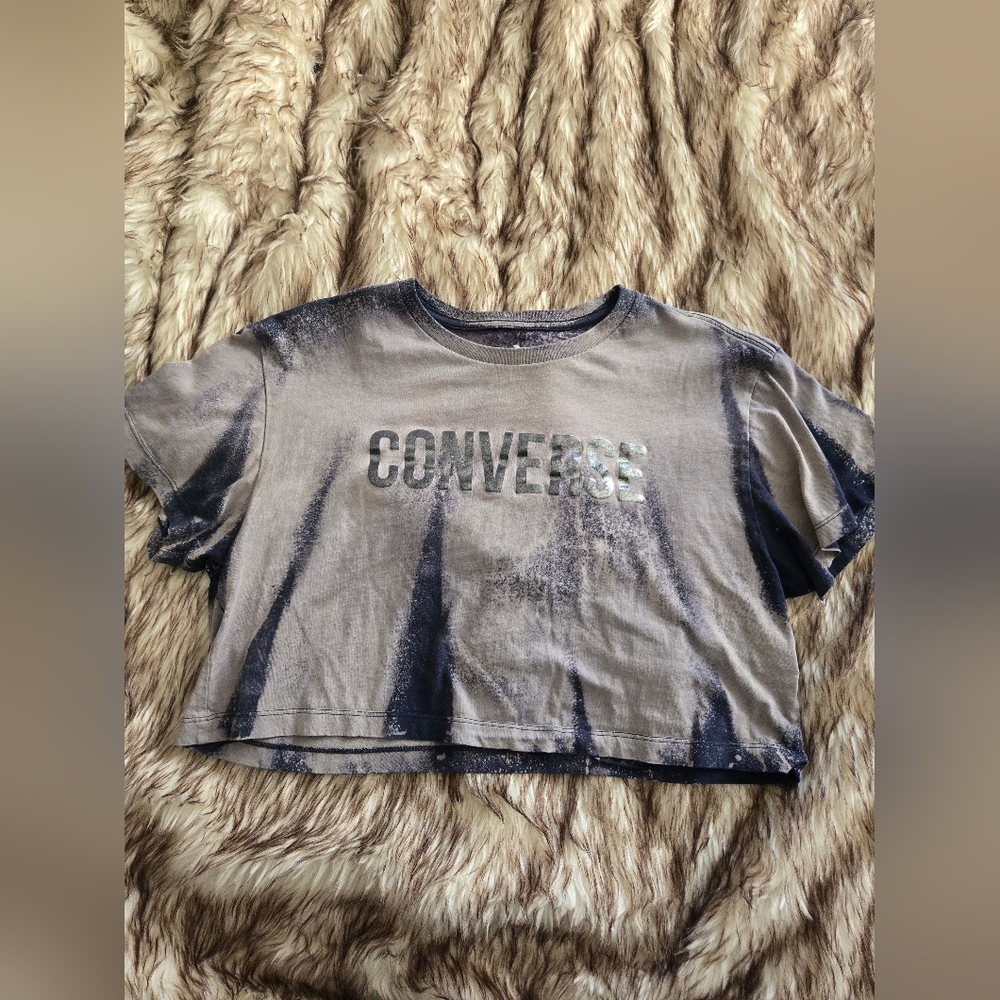 Converse Bleach Washed Crop Top